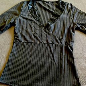 Says large - looks small sexy lacy low Plunge V-Neck